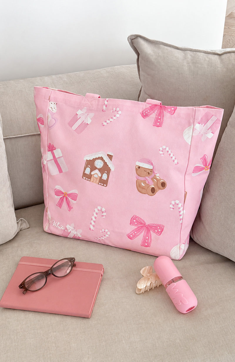 By The Tree Tote Bag Sugar Plum Pink