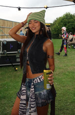 Leah Denim Vest Black Acid