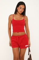 Causing Commotion Terry Singlet Red