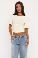 Cool Down Short Sleeve Top Butter