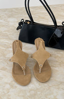 Cullen Wedges Taupe Faux Suede