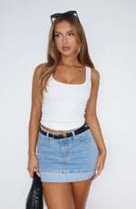 Charlotte Denim Mini Skirt Mid Blue