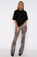 Yesterday's News Pants Snake Print