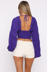 Love Shy Long Sleeve Top Violet