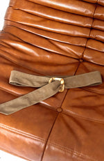 August Belt Tan Faux Suede