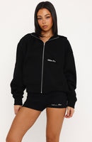 Little Daydream Zip Front Hoodie Black