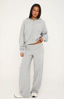 Looking Back Wide Leg Pants Grey Marle