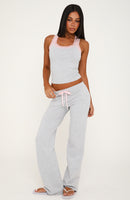 Midnight Sun Low Rise Pants Grey Marle/Baby Pink