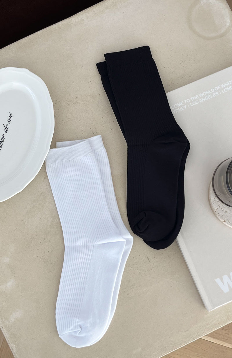 Don't Remind Me 2 Pack Socks Black/White