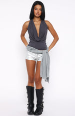 Coming Up Scarf Charcoal