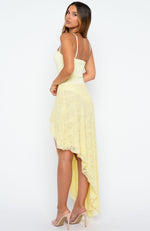 Dancing On My Own Midi Skirt Lemon