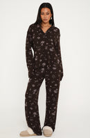 Pillow Talk Printed Long Sleeve Pyjama Set Croissant Club