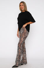 Yesterday's News Pants Snake Print