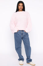Pure Comfort Knit Sweater Baby Pink