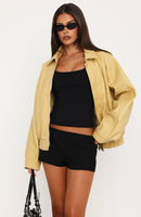 Retrograde PU Jacket Camel