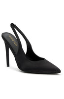 Fisher Heels Black Satin
