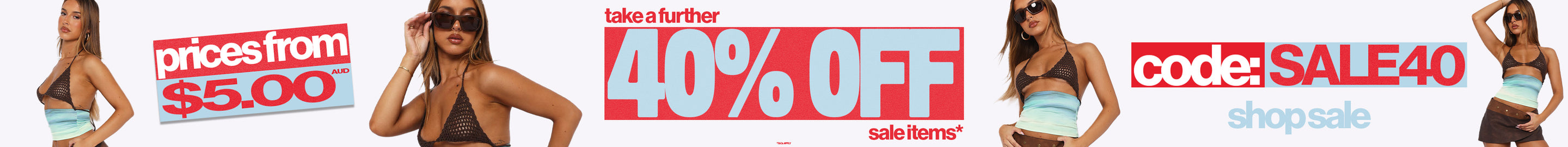 Take a further 40% off sale items*. Use code: SALE40. Shop now. 