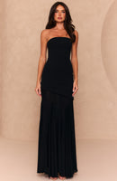 Sending My Best Strapless Maxi Dress Black