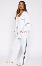 Lucky Thirteen Charise Zip Front Hoodie Grey Marle