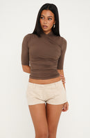 Stuck With You Shorts Cream