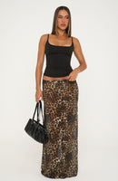 Sunday Strolls Maxi Skirt Leopard