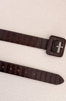 Eloise Belt Chocolate Croc