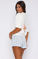Echoes Of You Pyjama Shorts Blue/White