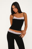 Tune In Singlet Black
