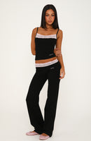 Tune In Straight Leg Pants Black