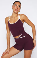 Power Boost Crop Plum/Cream