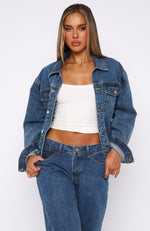 Adriana Oversized Denim Jacket Admiral Blue