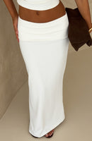 Unspoken Thoughts Maxi Skirt White