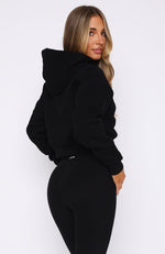 So Much More Cropped Hoodie Black