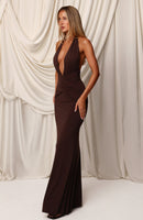 Veloura Maxi Dress Chocolate