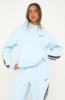 We Both Know Oversized Hoodie Baby Blue