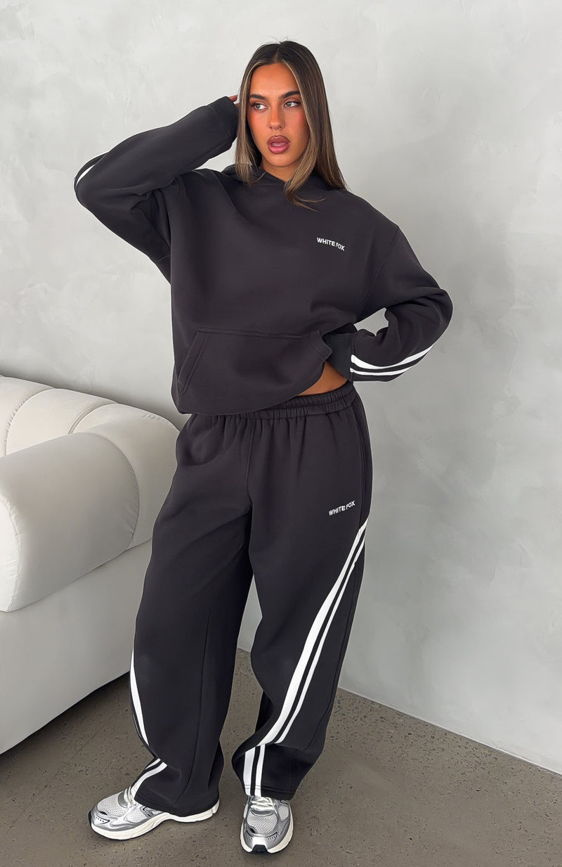 We Both Know Barrel Leg Sweatpants Charcoal