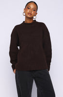 Apres Ski With Me Knit Sweater Chocolate