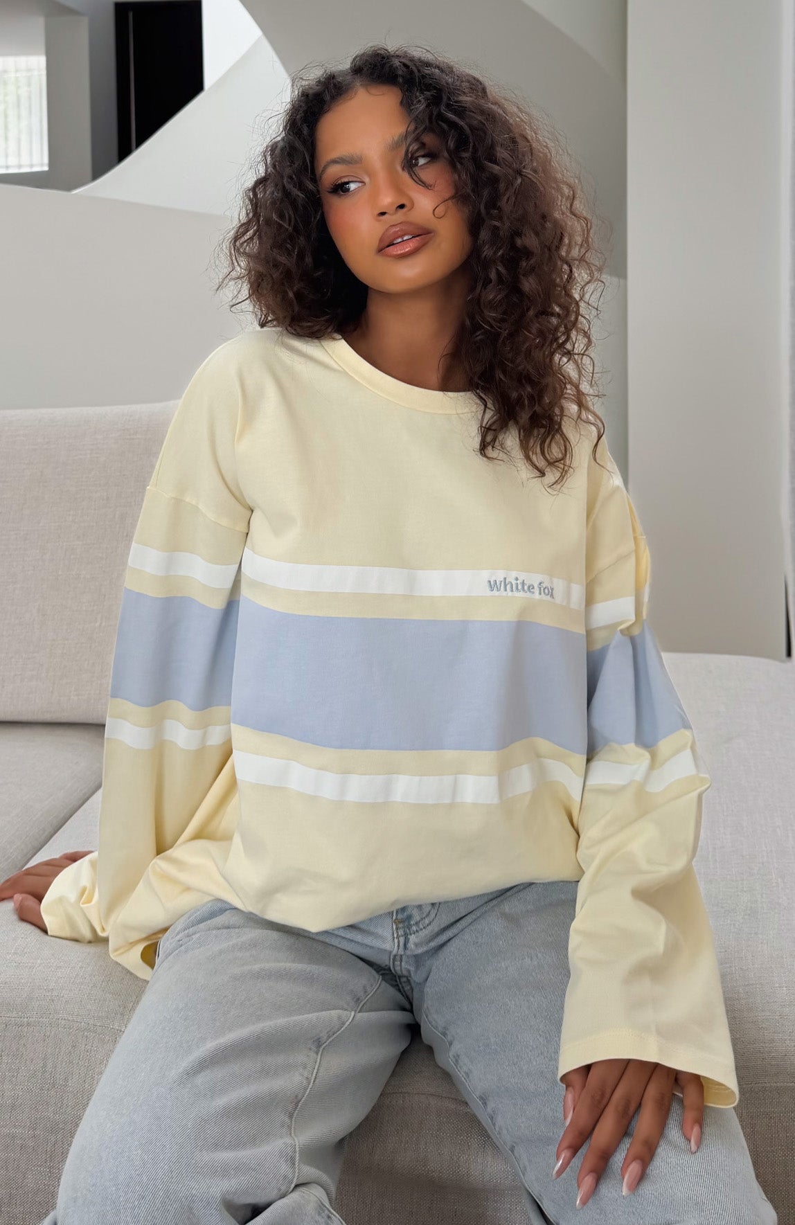 Bad Timing Oversized Long Sleeve Tee Lemon | White Fox Boutique