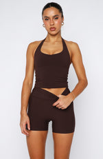 Body Pump Crop Dark Chocolate