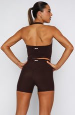 Body Pump Crop Dark Chocolate