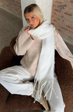 Luna Scarf White