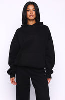 Come A Long Way Oversized Hoodie Black