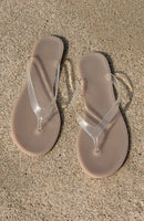 Dean Jelly Thong Sandals Light Taupe/Clear