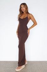 Don't Need Permission Maxi Dress Chocolate