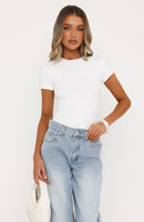 Experience It All Short Sleeve Bodysuit White