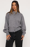 Filipa Knit Cardigan Grey Marle