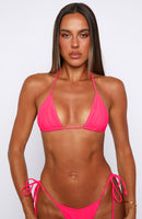 Golden Hour Bikini Top Coral Crush