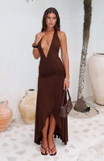 Grande Dame Maxi Dress Chocolate
