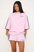 Happiness Blooms Oversized Tee Pink