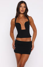 Heart On The Line Bustier Black